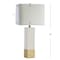 Jonathan Y Jeffrey 29" Metal/Marble LED Table Lamp, Brass Gold/White JYL5009A - alternate 3