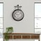Homeroots 5" Circle Black Glass Analog Wall Clock 376231 - alternate 4