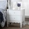 Baxton Studio Hoffman Nightstand - 2-Drawer Bedside Table with Scalloped Apron and Turned Legs for Bedroom, White 272-14815-ZORO - alternate 6