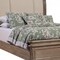Homeroots Brown and Beige Distressed Solid Wood And Faux Leather Queen Bed Frame with Nailhead Trim 524791 - alternate 3