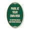 Signmission Park at Your Own Risk Fly or Foul Balls May S, 12 In X 18 In Architectural, Heavy Gauge Aluminum A-OV-G-1218-23482 - alternate 1