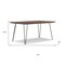 Homeroots 66" Walnut and Black Wood and Iron Dining Table 640713 - alternate 3