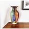Homeroots 11" Blue Green And Orange Urn Murano Glass Table Vase 375779 - alternate 4