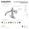 Kingston Brass One-Handle Single-Hole Bathroom Faucet with Knurled Handle and Push Pop-Up Drain, Polished Nickel KSD3546RKZ - alternate 3