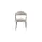 Homeroots Set of Two Gray and Silver Faux Leather and Stainless Steel Open Back Dining Side Chairs, 2PK 719101 - alternate 1