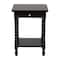Baxton Studio Niklas Nightstand with Twisted Legs - 1-Drawer Bedroom Side Table with Storage Shelf, Black 266-14636-ZORO - alternate 7
