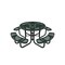 Mytcoat 46in Round Portable Outdoor Table, Green, Seats 8, Expanded Metal, Textured Coating 804107 - alternate 1