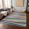 Homeroots 10' X 14' Blue Green And Copper Striped Washable Indoor Outdoor Area Rug 597372 - alternate 4