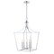Jonathan Y Camden 16" 5-Light Iron Classic Midcentury Pendant Lantern, Chrome JYL7562B - alternate 4