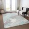 Homeroots 8' X 10' Blue Teal Blue And Gray Abstract Washable Indoor Outdoor Area Rug 611249 - alternate 6