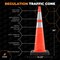 Xpose Safety 36 in Slim Line Orange Traffic Cone, PVC, 6 in & 4 in Reflective Collar, DOT Approved, 1 PK OTC36SL-64-1-X - alternate 5