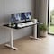 Homeroots Adjustable Black and White Wood and Stainless Steel Rolling Computer Desk 397752 - alternate 2