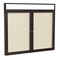 Ghent 36'' x 48'' Enclosed Vinyl Board, 2-Doors, Bronze Aluminum Frame, Illuminated Headliner, Ivory PBVLX5-185 - alternate 1