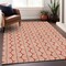 Homeroots 5' X 8' Coral And Beige Ogee Washable Indoor Outdoor Area Rug 601543 - alternate 5
