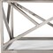 Homeroots 48in White and Silver Tufted Faux Leather Upholstered Bench 473162 - alternate 4