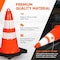 Pyle Traffic Cone Set, PVC, 18 in Height, Fluorescent Orange 10 PK PTCN18X10 - alternate 5