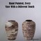 Uniquewise 7ft Textured Vintage Inspired Ceramic Vase Perfect for Displaying Faux Flowers & Branches, Brown QI004791.M - alternate 4