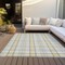 Homeroots 8' X 10' Yellow And Gray Plaid Washable Indoor Outdoor Area Rug 601377 - alternate 4