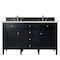 James Martin Vanities Brittany 60" Double Vanity, Black Onyx, w/ 3 CM Siberian Silestone Top w/FreePower Wireless Charger 650-V60D-BKO-FSFR - alternate 1
