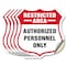 Signmission Restricted Area Shield Sign Authorized P, 4 inch X 4 inch, Vinyl Decal, 5PK SHI-D-5PACK-4-456 - alternate 1