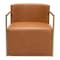 Homeroots 27" Brown And Gold Faux Leather And Faux Leather Arm Chair 556474 - alternate 2