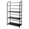Homeroots 49" Black Metal Four Tier Bookcase 469089 - alternate 2