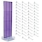 Azar Displays Purple Two-Sided Pegboard Floor Display On Studio Base with 50 6in Clear Hooks 700770-PUR-6C50 - alternate 1