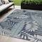 Homeroots 10' X 14' Navy Blue Floral Indoor Outdoor Area Rug 573231 - alternate 4