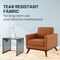 Leisuremod Chester Modern Leather Accent Armchair with Birch Wood Base, Cognac Tan CS33TN-L - alternate 5
