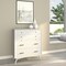 Homeroots 38" White Solid Wood Four Drawer Chest 524147 - alternate 5