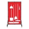 5S Supplies Housekeeping Shadow Board Broom Station V2, Red / White Shadows, No Broom + Stand, No Text HSB-V2-RED/WHITE-BO-STAND- NO TEXT - alternate 1