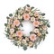 Homeroots 21" Pink And Green Maple Artificial Wreath 634643 - alternate 1