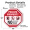 Signmission Private Property No Trespassing Sol, 10 inch X 10 inch, Aluminum Metal Signs, 2PK OC-A-2PACK-10-103 - alternate 4