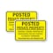 Signmission Posted Hunting Fishing Trapping Forbidden Violator, 18'' X 24'' 2 Signs, Heavy Gauge Aluminum, 2PK A-1824-2PACK-24866 - alternate 1