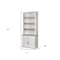 Homeroots 91" Brown And White Wood Three Tier Bookcase 380593 - alternate 4