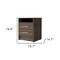 Homeroots 20" Dark Brown Wood Two Drawer Nightstand 534902 - alternate 3