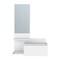 Homeroots 36" White Wood Wall Mounted Accent Cabinet With Drawer And Mirror 571402 - alternate 6