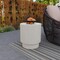 Leisuremod Eden 14 in Round Stone Side Table, Weatherproof Pedestal Base, Fully Assembled EST14W - alternate 4
