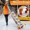 Wrightmaster 17 ft. Aluminum Multi-Position Ladder w/ Wheels and Stabilizer Bar, 330 lbs. Load Capacity, Orange ZOR-17FT-OR - alternate 3