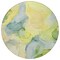 Homeroots 8' Round Yellow Round Abstract Washable Non Skid Indoor Outdoor Area Rug 559546 - alternate 5