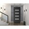 Vdomdoors Front Exterior Prehung Metal-Plastic Door, Manux 8113 Matte Black, Office Commercial and Residentia MANUX8113EXD-BLK-W36xH80-RH - alternate 3
