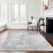 Homeroots 9' X 12' Silver And Gray Abstract Washable Indoor Outdoor Area Rug 587306 - alternate 6