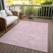 Homeroots 8' X 10' Pink Ivory And Gray Abstract Washable Indoor Outdoor Area Rug 601083 - alternate 4