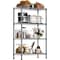 Factory 2U Wire Shelving Unit, 14inD x 24inW x 54inH, 4 Shelves, Medium Duty 250 lbs Per Shelf, Black 803967 - alternate 1