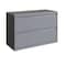 Hirsh 42 in W 2 Drawer Lateral File Cabinet, Arctic Silver, A4/Legal/Letter 23748 - alternate 1