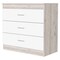 Homeroots 32" White and Gray Three Drawer Dresser 544036 - alternate 7