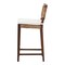 Bali & Pari Alise Handwoven Seagrass Bar Stool with Mahogany Wood Frame - Chair for Home Bar, Earthy Brown 259-14243-ZORO - alternate 4