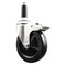 Service Caster 5 Inch 316SS Hard Rubber Swivel 3/4 Inch Expanding Stem Caster Lock Brake SCC SCC-SS316TTLEX20S514-HRS-34 - alternate 1