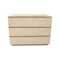 Homeroots 24" Natural Solid Wood Ribbed Texture Three Drawer Nightstand 569601 - alternate 1