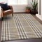 Homeroots 5' X 8' Brown And Beige Plaid Washable Indoor Outdoor Area Rug 601465 - alternate 3